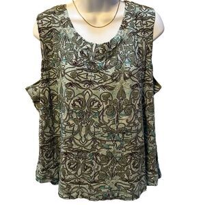 Scott Taylor Sleeveless Shirt Woman’s size 2X